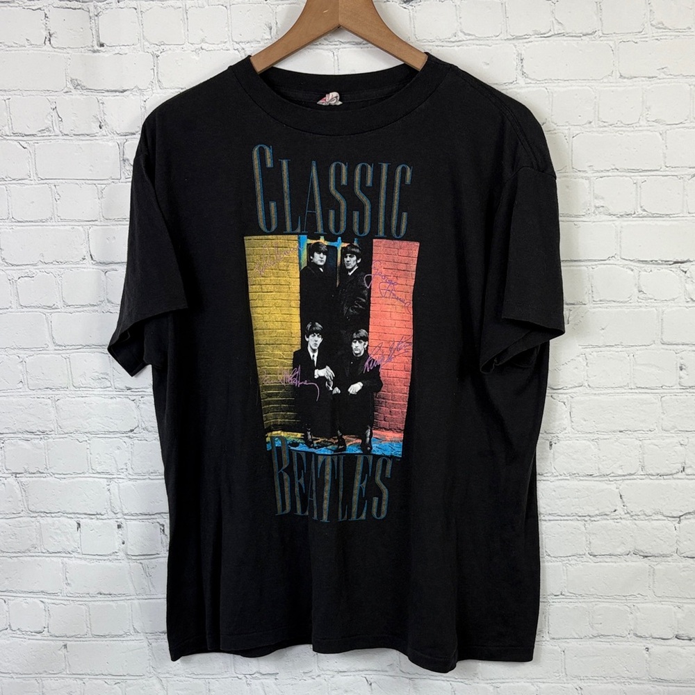 Royal First VINTAGE The Beatles " CLASSIC BEATLES " Graphic Black T-Shirt XL